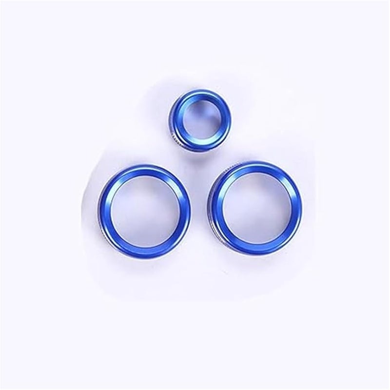 Blue Aluminum Alloy AC Radio Knob Covers For BMW 1 2 3 4 X1 Series F20 F30 F48 - Image 4